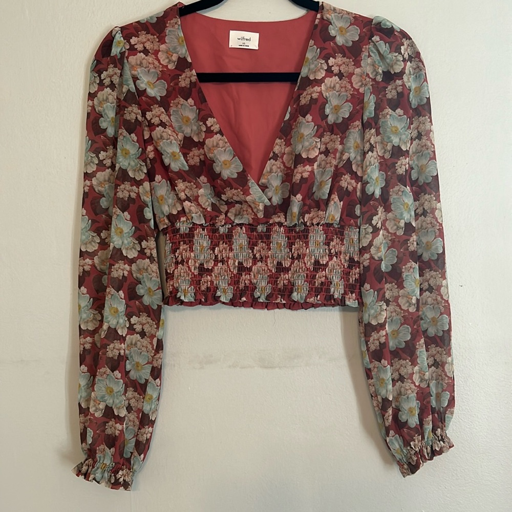 Wilfred long sleeve floral top
